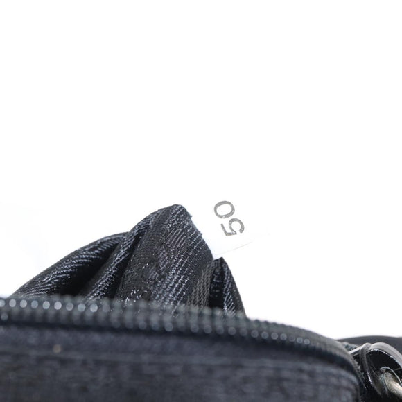 PRADA Chain Hand Bag Nylon Black Gold Auth bs31172