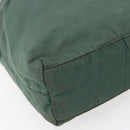 PRADA Tote Bag Nylon Khaki Silver Auth bs31174-15