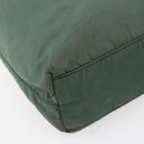 PRADA Tote Bag Nylon Khaki Silver Auth bs31174-9
