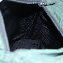 PRADA Tote Bag Nylon Khaki Silver Auth bs31174-20