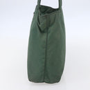 PRADA Tote Bag Nylon Khaki Silver Auth bs31174-4