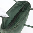 PRADA Tote Bag Nylon Khaki Silver Auth bs31174-6