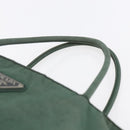 PRADA Tote Bag Nylon Khaki Silver Auth bs31174-8