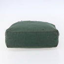 PRADA Tote Bag Nylon Khaki Silver Auth bs31174-5