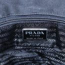 PRADA Tote Bag Nylon Black Silver Auth bs31175-15