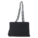 PRADA Tote Bag Nylon Black Silver Auth bs31175-2