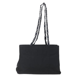 PRADA Tote Bag Nylon Black Silver Auth bs31175 - 0