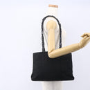 PRADA Tote Bag Nylon Black Silver Auth bs31175-24