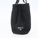PRADA Tote Bag Nylon Black Silver Auth bs31175-4