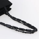 PRADA Tote Bag Nylon Black Silver Auth bs31175-7