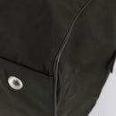 PRADA Boston Bag Nylon Leather Khaki Silver Auth bs31176-8