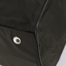 PRADA Boston Bag Nylon Leder Khaki Zilver Auth bs31176-16