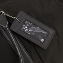 PRADA Boston Bag Nylon Leather Khaki Silver Auth bs31176-18