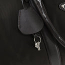 PRADA Boston Bag Nylon Leather Khaki Silver Auth bs31176-9