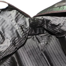 PRADA Boston Bag Nylon Leather Khaki Silver Auth bs31176-23