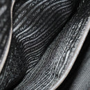 PRADA Boston Bag Nylon Leather Khaki Silver Auth bs31176-25