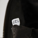 PRADA Boston Bag Nylon Leather Khaki Silver Auth bs31176-11