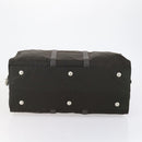 PRADA Boston Bag Nylon Leather Khaki Silver Auth bs31176-5