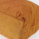 PRADA Chain Shoulder Bag Nylon Orange Gold Auth bs31177-9