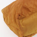 PRADA Chain Shoulder Bag Nylon Orange Gold Auth bs31177-14