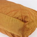 PRADA Chain Shoulder Bag Nylon Orange Gold Auth bs31177-15