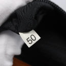 PRADA Chain Shoulder Bag Nylon Orange Gold Auth bs31177-12