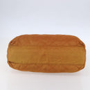 PRADA Chain Shoulder Bag Nylon Orange Gold Auth bs31177-5