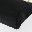 PRADA Chain Shoulder Bag Nylon Black Gold Auth bs31178-15