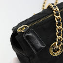 PRADA Chain Shoulder Bag Nylon Black Gold Auth bs31178-9