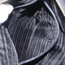 PRADA Chain Shoulder Bag Nylon Black Gold Auth bs31178-23