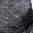 PRADA Chain Shoulder Bag Nylon Black Gold Auth bs31178-11