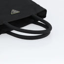 PRADA Hand Bag Nylon Black Silver Auth bs31179-7