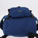 PRADA Backpack Nylon Blue Silver Auth bs31181-5