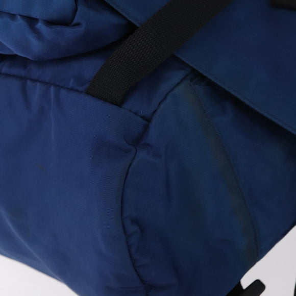 PRADA Backpack Nylon Blue Silver Auth bs31181