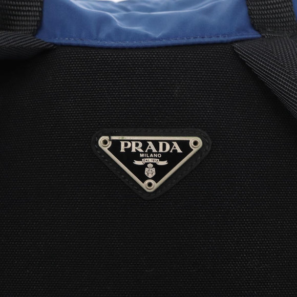 PRADA Backpack Nylon Blue Silver Auth bs31181