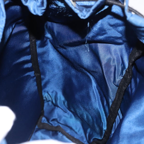 PRADA Backpack Nylon Blue Silver Auth bs31181