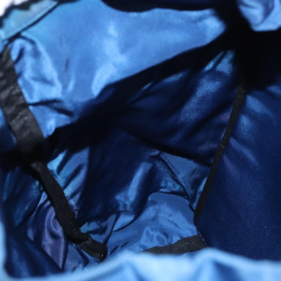 PRADA Backpack Nylon Blue Silver Auth bs31181