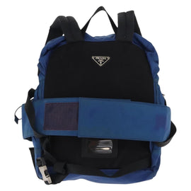 PRADA Backpack Nylon Blue Silver Auth bs31181 - 0