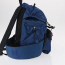 PRADA Backpack Nylon Blue Silver Auth bs31181-4