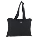 PRADA Tote Bag Nylon Black Silver Auth bs31182-1