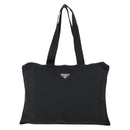 PRADA Tote Bag Nylon Black Silver Auth bs31182-13