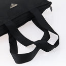 PRADA Tote Bag Nylon Black Silver Auth bs31182-7