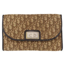 Christian Dior Trotter Canvas Chain Shoulder Bag Brown Gold Auth bs31184-2