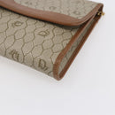 Christian Dior Honeycomb Canvas Chain Shoulder Bag PVC Beige Gold Auth bs31185-9