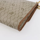 Christian Dior Honeycomb Canvas Chain Shoulder Bag PVC Beige Gold Auth bs31185-15