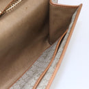 Christian Dior Honeycomb Canvas Chain Shoulder Bag PVC Beige Gold Auth bs31185-17