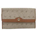 Christian Dior Honeycomb Canvas Chain Shoulder Bag PVC Beige Gold Auth bs31185-13