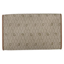 Christian Dior Honeycomb Canvas Chain Shoulder Bag PVC Beige Gold Auth bs31185-2