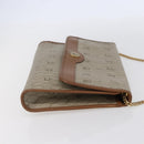 Christian Dior Honeycomb Canvas Chain Shoulder Bag PVC Beige Gold Auth bs31185-4