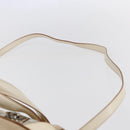 Salvatore Ferragamo Gancini Tote Bag Canvas 2way Beige Silver Auth bs31186-15